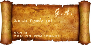 Garab Agmánd névjegykártya